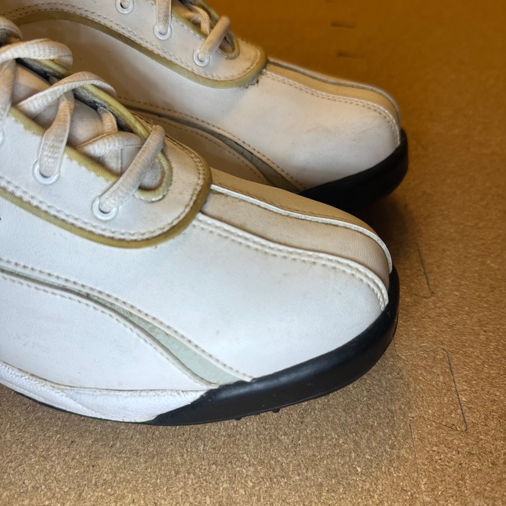 FootJoy GreenJoys Mens Golf Shoes White Grey Spiked 48744 Size 8.5 M - Picture 2 of 10